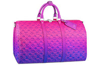 LOUIS VUITTON Keepall 50B Taurillon Illusion Blue/Pink