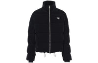 PRADA Velvet Cropped Down Jacket