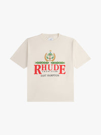 Rhude Men's East Hampton Crest Tee Vtg White