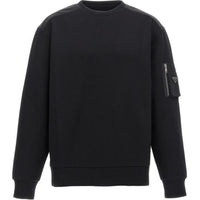 PRADA Logo Plaque Crewneck Sweatshirt