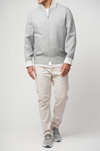 Brunello Cucinelli Band Collar Zip-Fastening Bomber Jacket