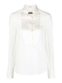 Brunello Cucinelli Monili-Embellishment Silk Top