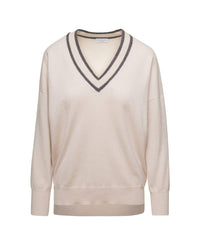 Brunello Cucinelli Monili Bead-Embellished Cashmere Jumper