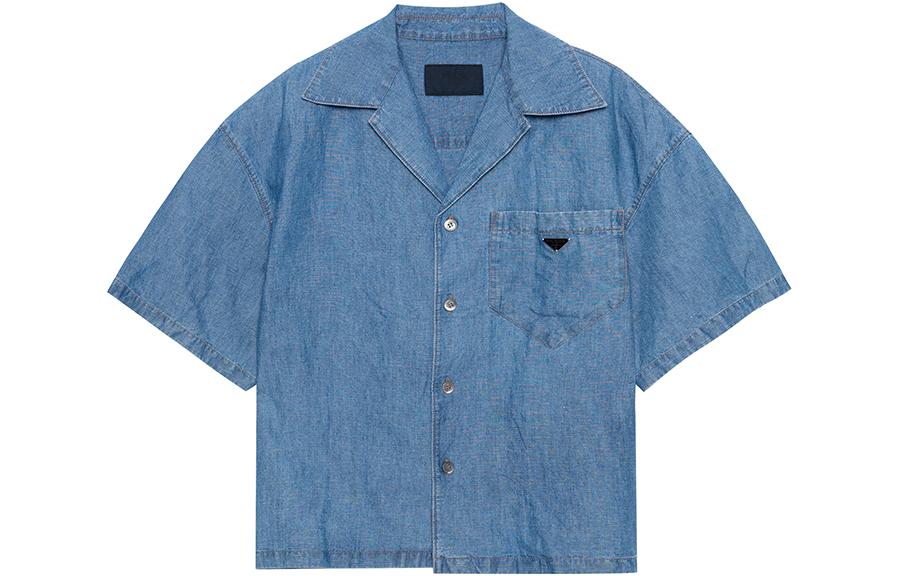 PRADA Shirts Men Blue