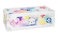 LOUIS VUITTON Coated Canvas With Leather Storage Box Hard Case Unisex Watercolor Tie Dye