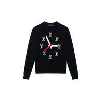 LOUIS VUITTON Clock Instarsia Pullover