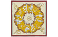 HERMES Silk Scarves Unisex Yellow