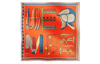 HERMES Silk Scarves Women's Orange