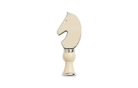 HERMES Palladium-Plated Metal Brooches Unisex White