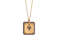 HERMES As De Coeur Calfskin Necklaces Women's