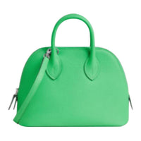 HERMES Bolide Evercolor Calfskin Bowling Bag Shoulder Bag Crossbody Bag Handbag Mini Women's Comic Green/Bubble Green