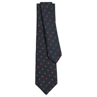 HERMES Mulberry Silk Ties Men's Navy
