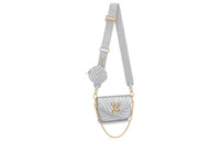 LOUIS VUITTON New Wave Cow Leather Shoulder Bag Crossbody Bag Women's Silver