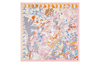HERMES Silk Scarves Women's Pink