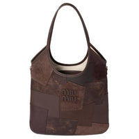 MIU MIU Ivy Leather Shoulder Bag Women's Briarwood