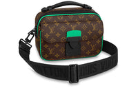 LOUIS VUITTON S Lock Messenger Monogram Macassar Minty Green