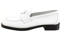 PRADA Patent Leather Loafers 'White' Women's