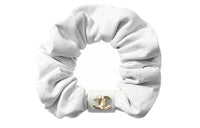 CHANEL Lambskin Metal Hair Tie Women's White