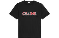 CELINE Rhinestone Loose T shirt In Cotton Jersey