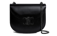 CELINE Triomphe Arc De Triomphe Cow Leather Crossbody Bag Shoulder Bag Women's Black