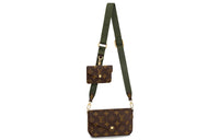 LOUIS VUITTON Félicie Strap & Go Monogram Khaki Green/Ebony