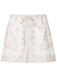 Valentino Garavani Geometric-Print Drawstring Shorts