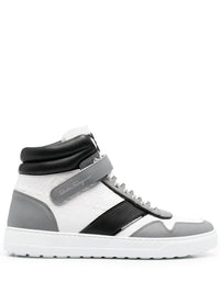Ferragamo Logo-Print Hi-Top Sneakers