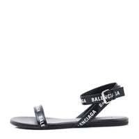 Balenciaga Logo Straps Flat Sandals