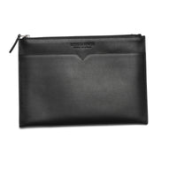 Bottega Veneta Logo Embossed Zipped Clutch Bag