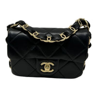 CHANEL Leather Shoulder Bag, Crossbody Bag Women's Black