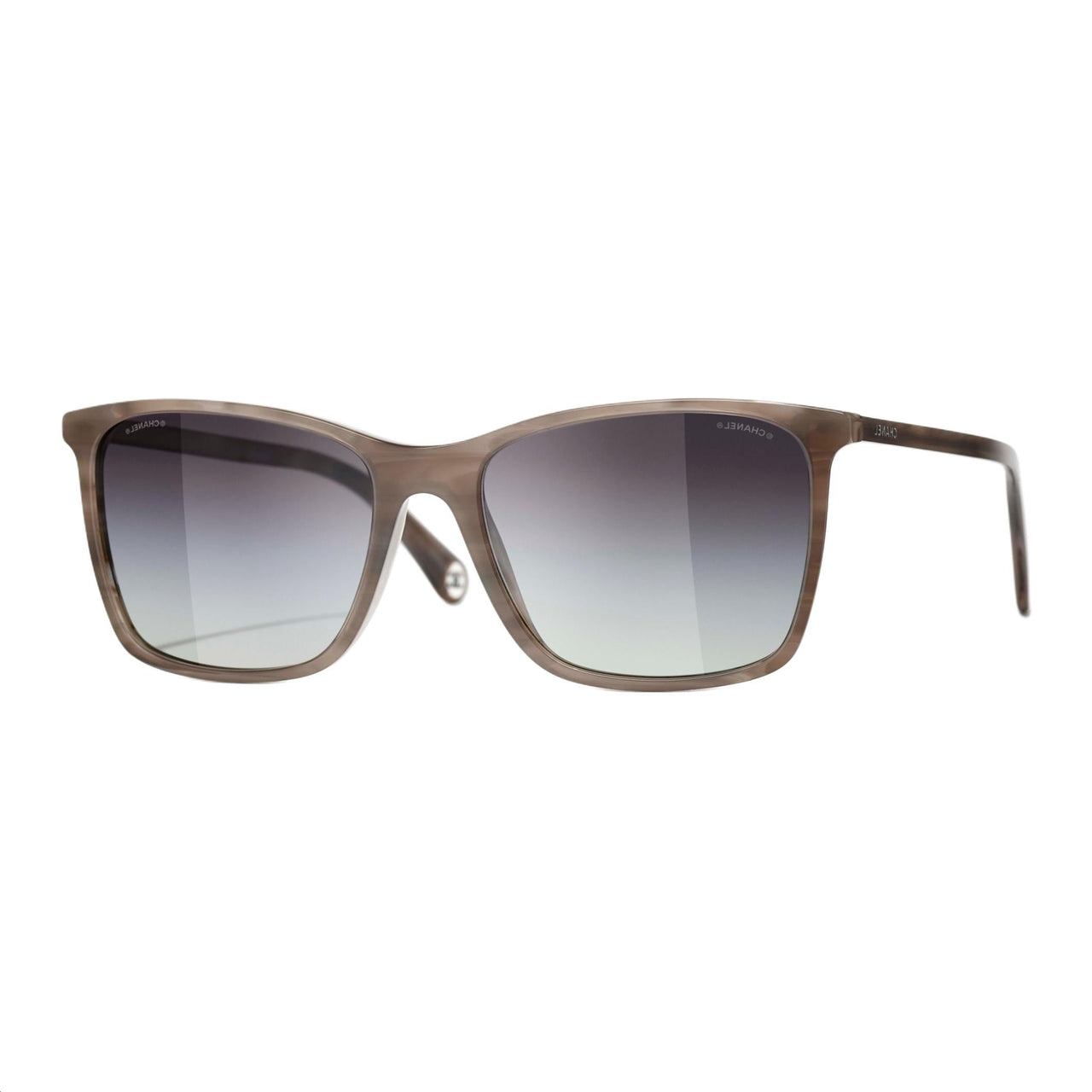 CHANEL Square Sunglasses Unisex Brown