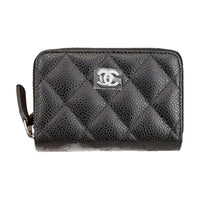 CHANEL Classic Zipped Coin Purse Black AP0216