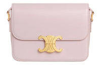 CELINE Triomphe Cow Leather Portable Crossbody Bag, Shoulder Bag Women's Light Pink