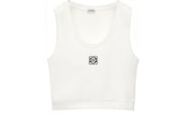 LOEWE Cropped Anagram Tank Top 'White/Navy Blue'
