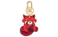 LOUIS VUITTON Metal Leather Pendant Women's Red