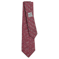HERMES Mulberry Silk Ties Men's Berry Red