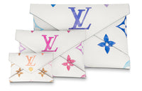LOUIS VUITTON Kirigami Pochette Blue/Pink/Beige