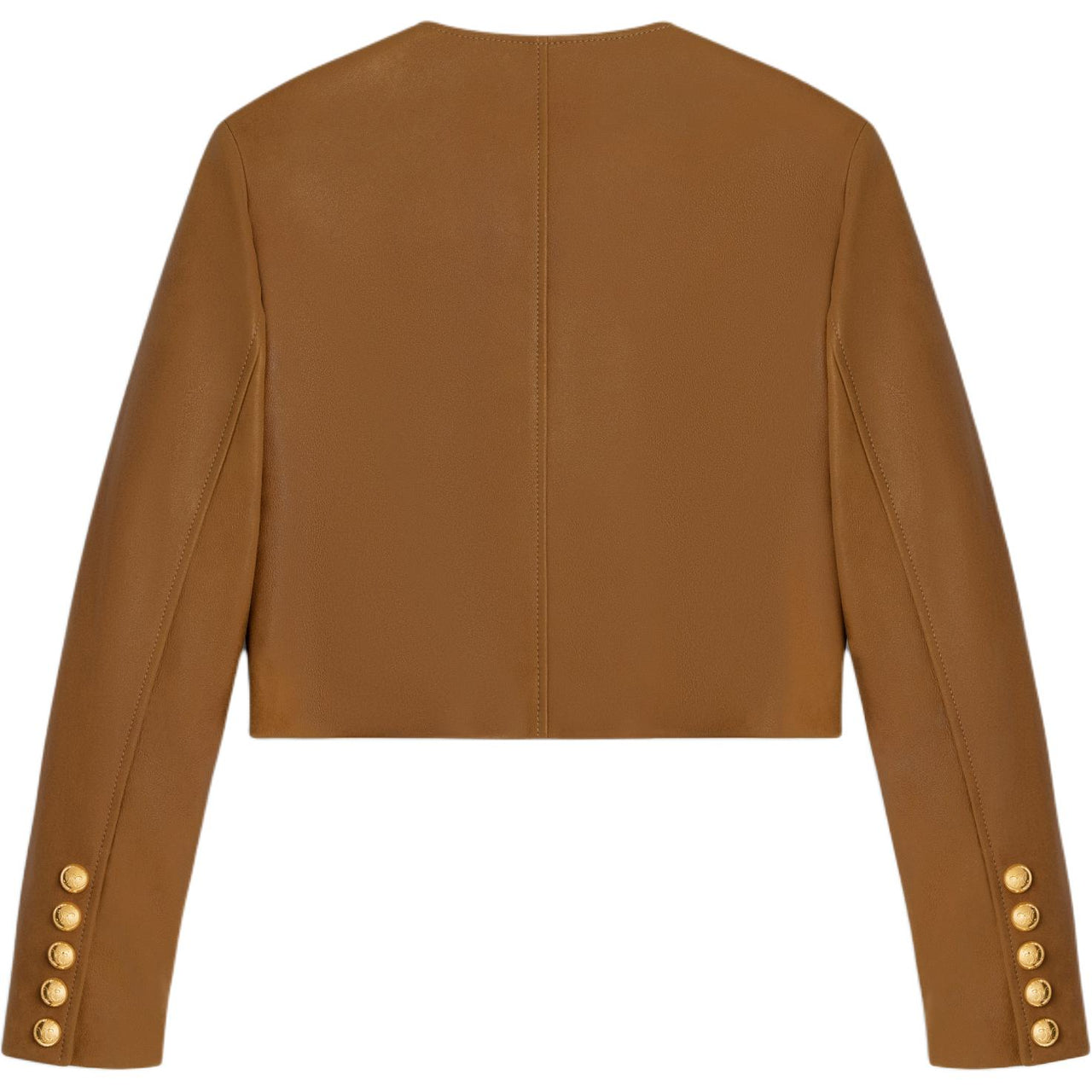 CELINE SS24 Leather Jacket Women's Light Earth Yellow