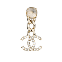 CHANEL Metal Earrings Women's Gold