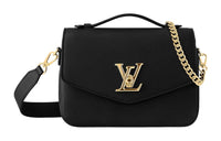 LOUIS VUITTON Oxford Grain Calfskin Handbag, Shoulder Bag, Crossbody Bag Regular Women's Black