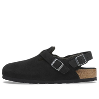 Birkenstock Tokio Shearling Suede 'Black' 1028328