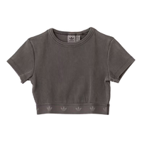 (WMNS) adidas Rib SS Top T-Shirt 'Grey' JD0041