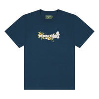 Denim Tears Cotton Floral Logo T-shirt 'Navy' SS25TSL049876