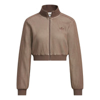(WMNS) adidas Crop Track Top Slim Fit Jacket Asia Sizing 'Sand Strata' KC2645
