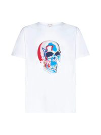 Alexander Mcqueen Over Fit Solarised Skull Tee White