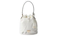 PRADA Re-EditionRe-Nylon Fabric With Leather Bucket Bags Shoulder Bag Crossbody Bag Handbag Mini Women's White