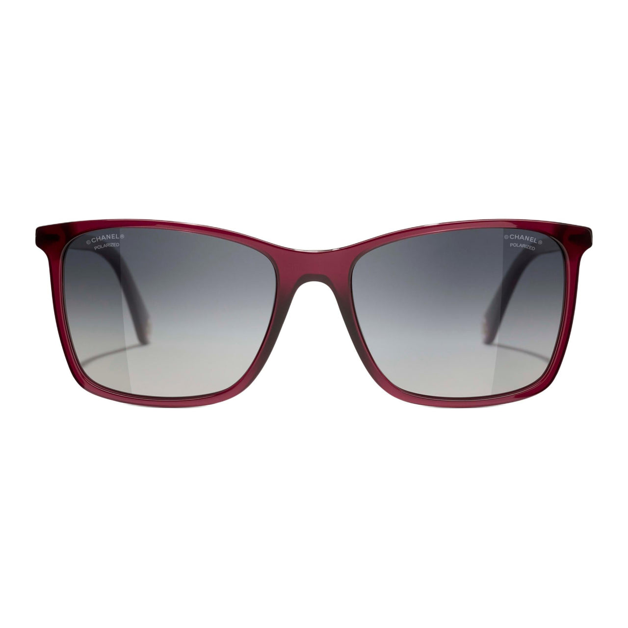 CHANEL Square Sunglasses Unisex Red