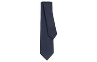 HERMES Mulberry Silk Ties Men's Dark Blue