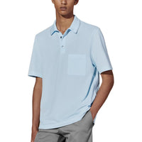 HERMES Polo Shirt Men's Sky Blue