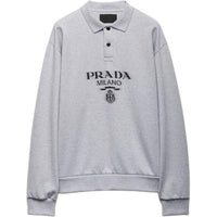 PRADA Polo Shirts Men Gray